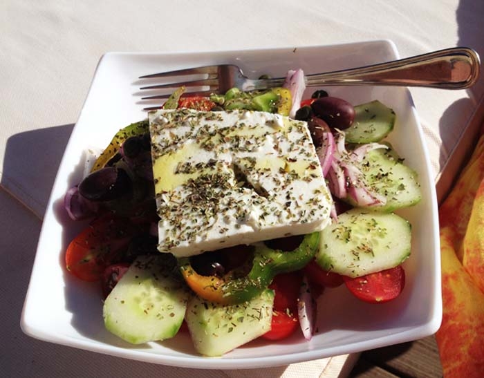 Eat as much feta as you can.  It should not be too hard :)