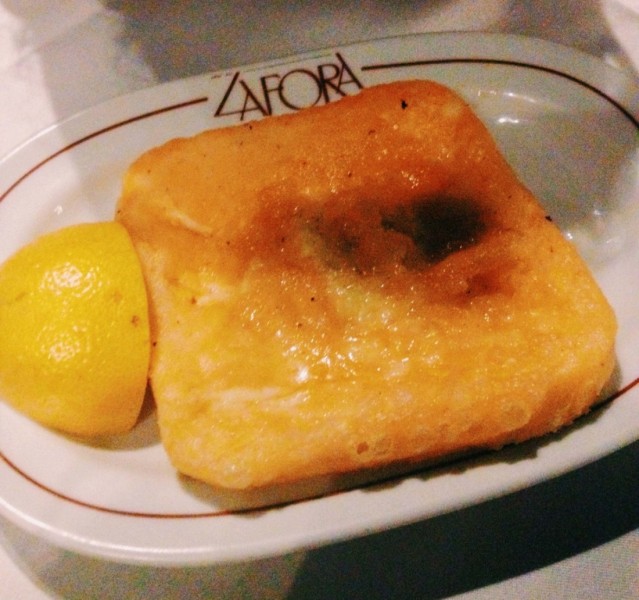 Don't leave the island without trying Saganaki aka epic fried cheese!